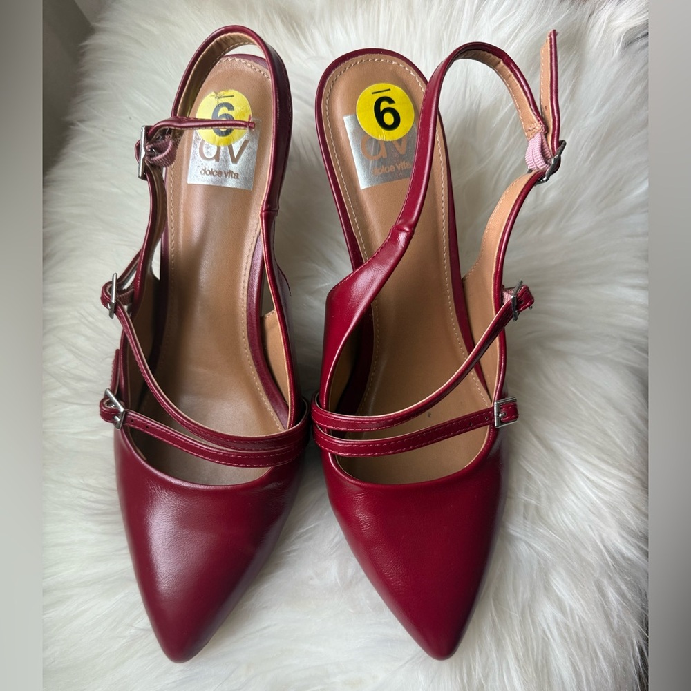 Dolce Vita Women's Red Slingback Heels